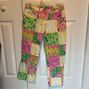 LILLY PULITZER Capri PANT Cropped Resort Wear Casual Preppy SIZE 2 Womens